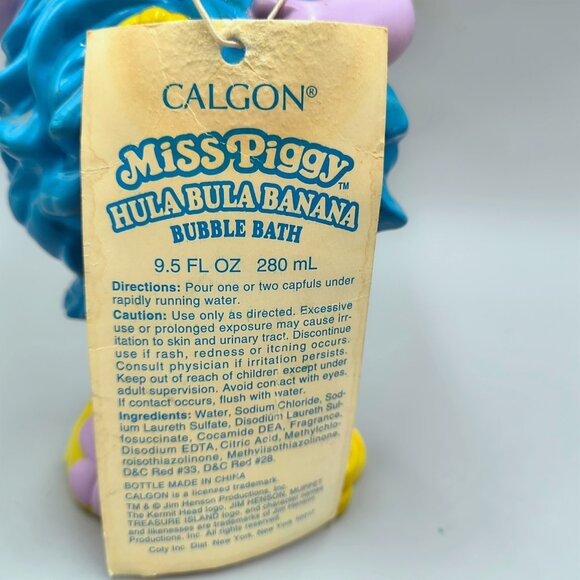 Muppets Miss Piggy Hula Bula Banana Bubble Bath Soakie Calgon Treasure Island - Picture 3 of 8